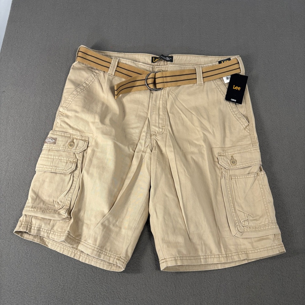 Lee Cargo Shorts Men Size 40 Buff Khaki Casual 102183322